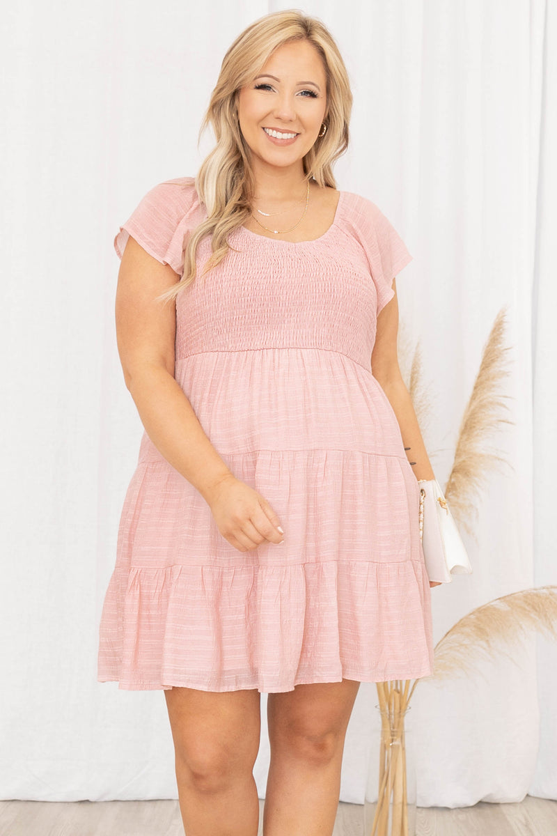 pink plus size party dresses